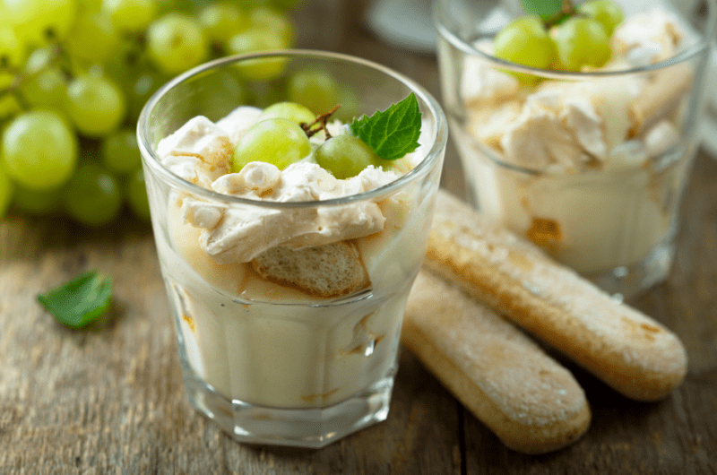 Grapes Ice Cream in a glass looking tasty